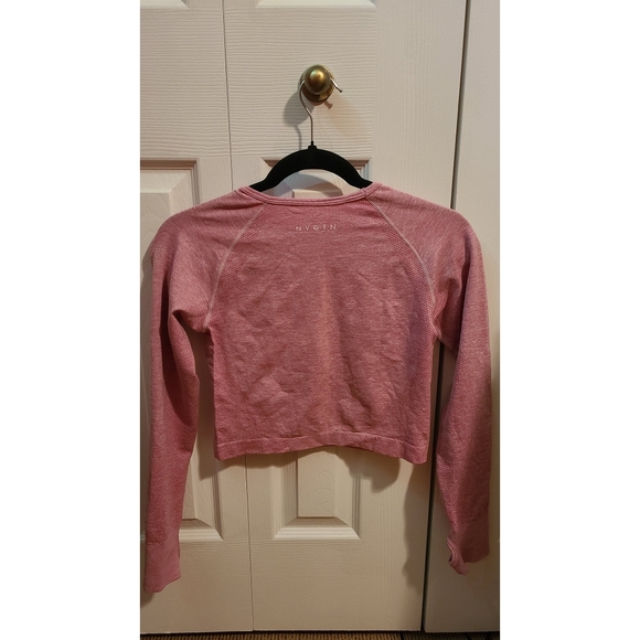 NWOT NVGTN Pink Seamless Long-Sleeve Crop Top - Picture 3 of 4